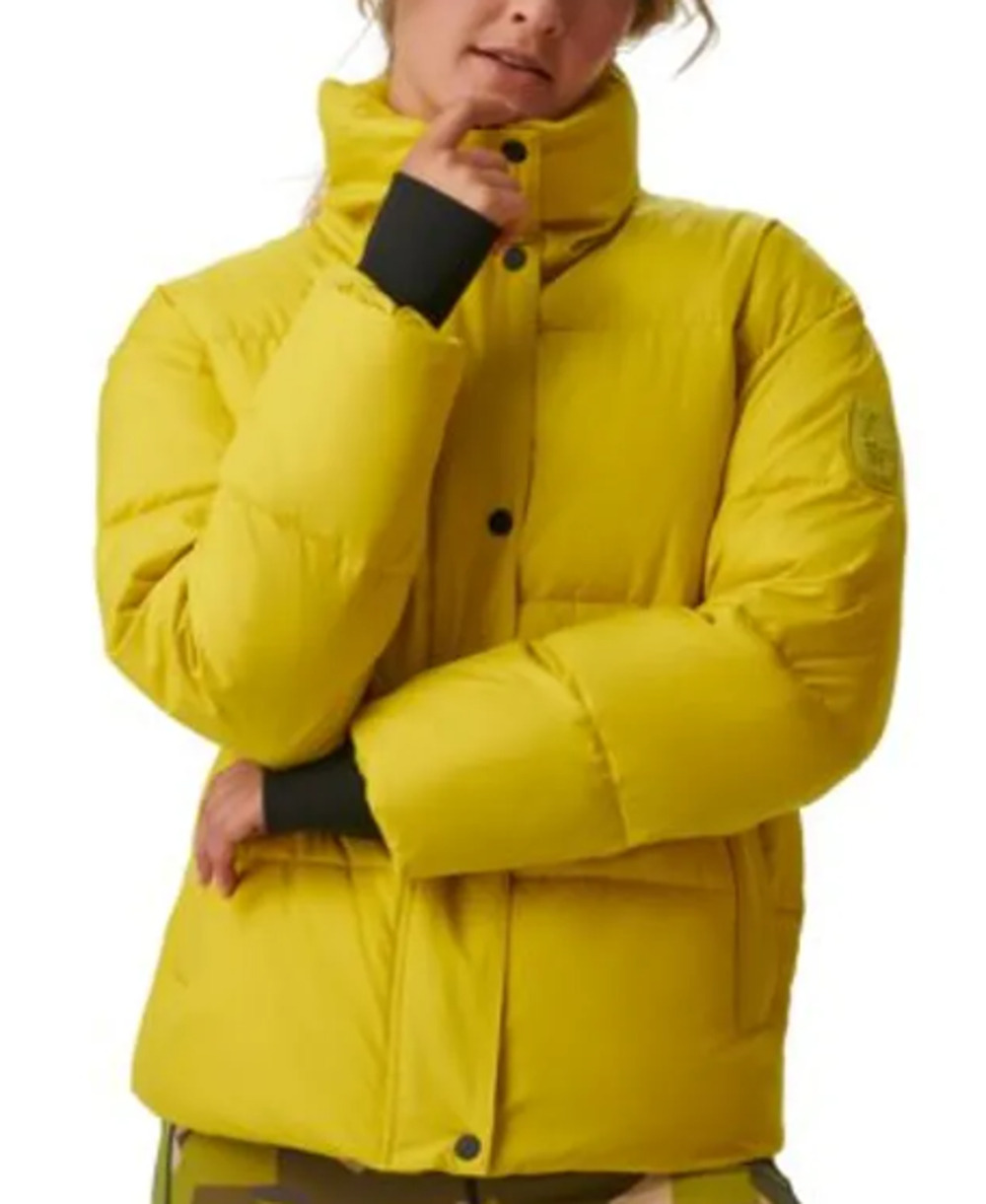 Bass Outdoors Womens Discovery Puffer Jacket XS Bright Yellow Citronelle NWT